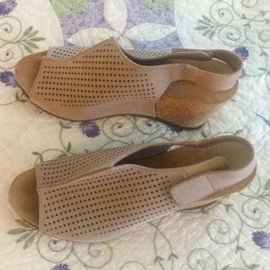 Cork Wedge sling back sandals